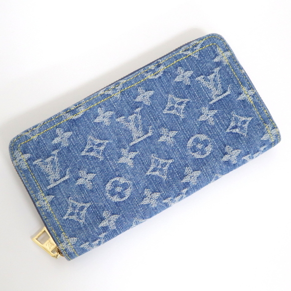 Louis Vuitton Zippy Wallet Monogram Denim Blue - Picture 1 of 7